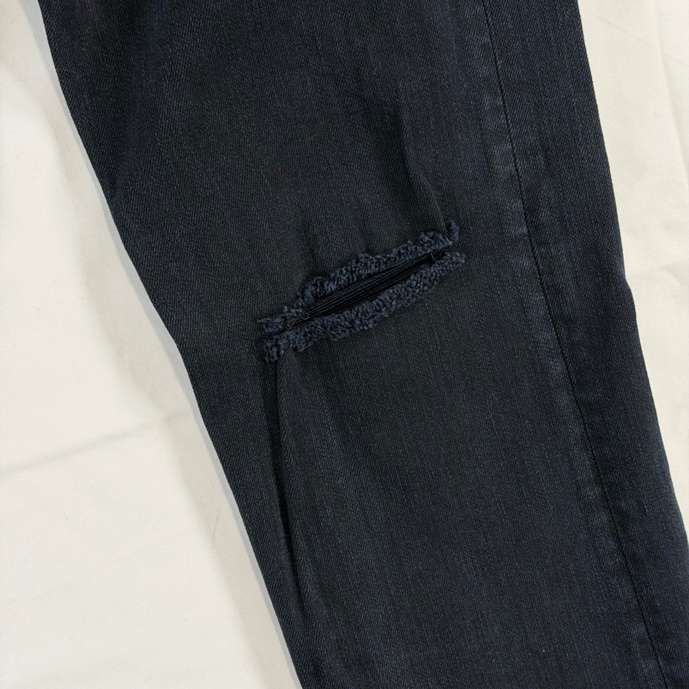 Rag & Bone The Dre Slim Boyfriend Jeans Dark Indigo Distressed Knee Size 28 - Picture 7 of 13